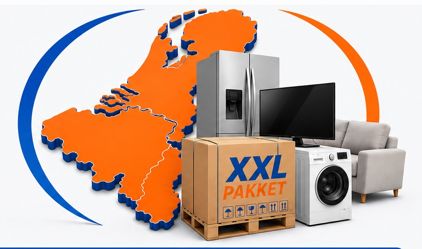 XXL pakketten transport door heel Benelux: koelkast, tv, wasmachine en bank op pallet